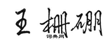 骆恒光王栅硼行书个性签名怎么写