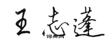 骆恒光王志蓬行书个性签名怎么写