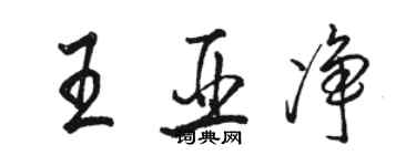 骆恒光王亚净行书个性签名怎么写
