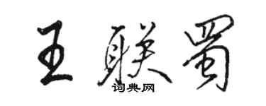 骆恒光王联蜀行书个性签名怎么写