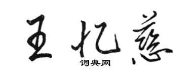 骆恒光王忆慈行书个性签名怎么写