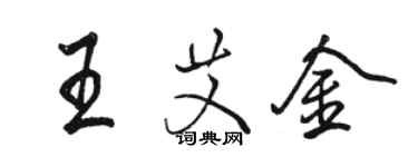 骆恒光王艾金行书个性签名怎么写