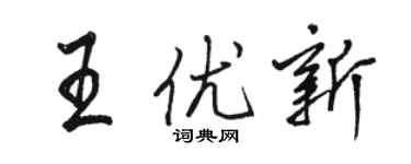 骆恒光王优新行书个性签名怎么写