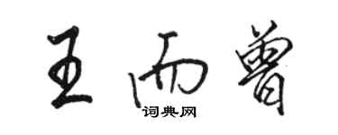 骆恒光王而曾行书个性签名怎么写