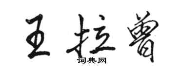 骆恒光王拉曾行书个性签名怎么写