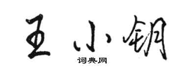 骆恒光王小钥行书个性签名怎么写
