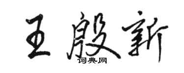 骆恒光王殷新行书个性签名怎么写