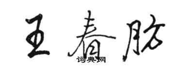 骆恒光王春肪行书个性签名怎么写