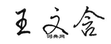 骆恒光王文含行书个性签名怎么写