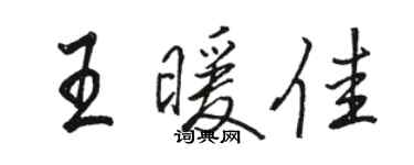 骆恒光王暖佳行书个性签名怎么写