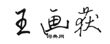 骆恒光王画获行书个性签名怎么写