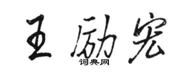 骆恒光王励宏行书个性签名怎么写