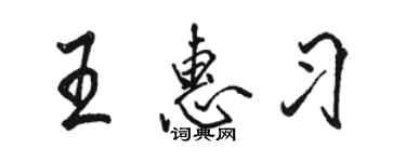 骆恒光王惠习行书个性签名怎么写