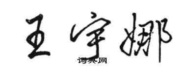 骆恒光王宇娜行书个性签名怎么写