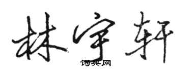 骆恒光林宇轩行书个性签名怎么写