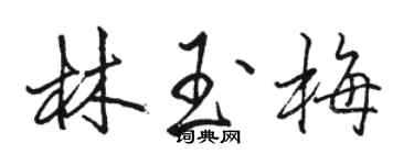骆恒光林玉梅行书个性签名怎么写