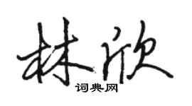 骆恒光林欣行书个性签名怎么写