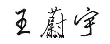 骆恒光王蔚宇行书个性签名怎么写