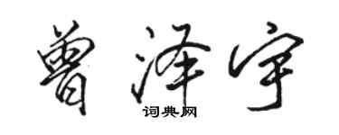 骆恒光曾泽宇行书个性签名怎么写