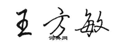 骆恒光王方敏行书个性签名怎么写