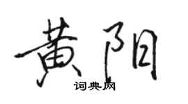 骆恒光黄阳行书个性签名怎么写