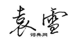 骆恒光袁雪行书个性签名怎么写