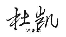 骆恒光杜凯行书个性签名怎么写