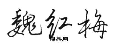 骆恒光魏红梅行书个性签名怎么写