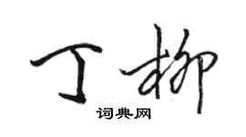 骆恒光丁柳行书个性签名怎么写