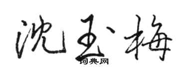 骆恒光沈玉梅行书个性签名怎么写