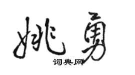 骆恒光姚勇行书个性签名怎么写