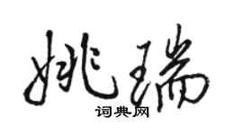 骆恒光姚瑞行书个性签名怎么写
