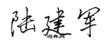 骆恒光陆建军行书个性签名怎么写
