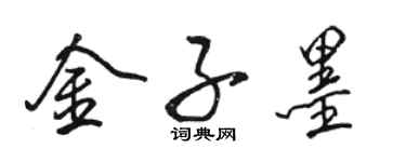 骆恒光金子墨行书个性签名怎么写