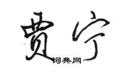 骆恒光贾宁行书个性签名怎么写