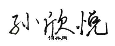 骆恒光孙欣悦行书个性签名怎么写