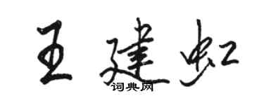 骆恒光王建虹行书个性签名怎么写
