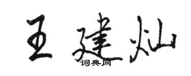 骆恒光王建灿行书个性签名怎么写