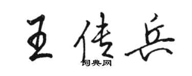 骆恒光王传兵行书个性签名怎么写