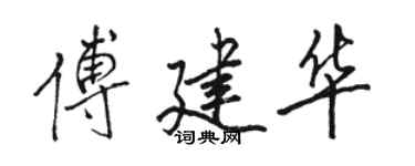 骆恒光傅建华行书个性签名怎么写