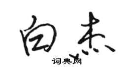 骆恒光白杰行书个性签名怎么写