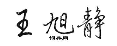 骆恒光王旭静行书个性签名怎么写