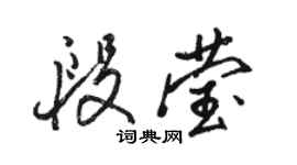 骆恒光段莹行书个性签名怎么写