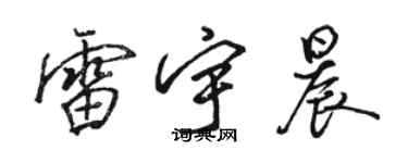 骆恒光雷宇晨行书个性签名怎么写