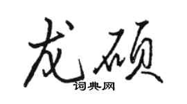 骆恒光龙硕行书个性签名怎么写