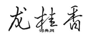 骆恒光龙桂香行书个性签名怎么写