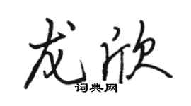 骆恒光龙欣行书个性签名怎么写