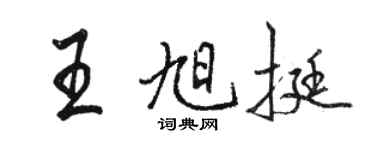 骆恒光王旭挺行书个性签名怎么写