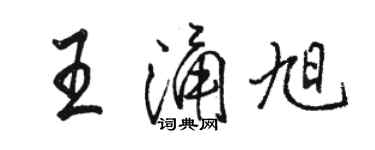 骆恒光王涌旭行书个性签名怎么写