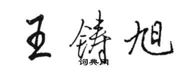 骆恒光王铸旭行书个性签名怎么写